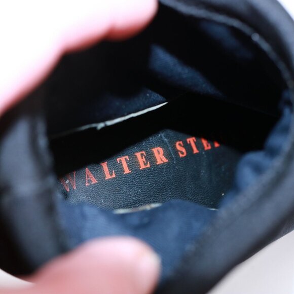 Walter Steiger Womens Boot Size 39 8 Black Neoprene Chunky Lug Sole Block Heel - Picture 12 of 12